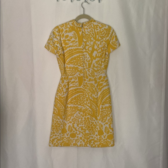 Vintage yellow thermal dress with jacket - Picture 9 of 14